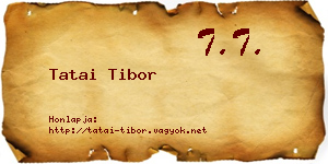 Tatai Tibor névjegykártya