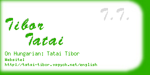 tibor tatai business card